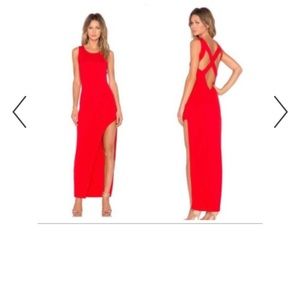 lovers + friends red Red Passion High Slit Tank Maxi Dress